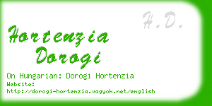 hortenzia dorogi business card